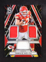 Travis Kelce 2024 Panini Spectra Triple Threats Materials Hyper #4 #31/75 at PristineAuction.com