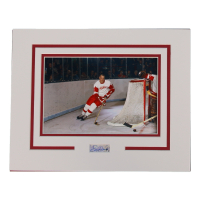 Gordie Howe Signed Red Wings Custom Matted Cut Display (AutographCOA) at PristineAuction.com