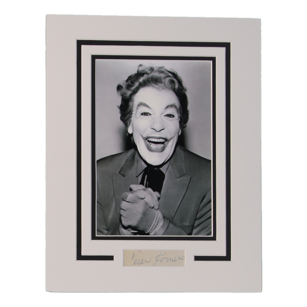 Cesar Romero Signed "Batman" Custom Matted Cut Display (AutographCOA) at PristineAuction.com Cesar Romero Signed "Batman" Custom Matted Cut Display (AutographCOA) at PristineAuction.com