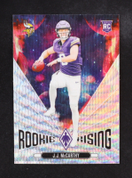 JJ McCarthy 2024 Panini Phoenix Rookie Rising Wave #1 #64/99 RC at PristineAuction.com