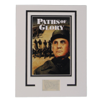 Kirk Douglas Signed "Paths of Glory" 11x14 Custom Matted Cut Display (AutographCOA) at PristineAuction.com