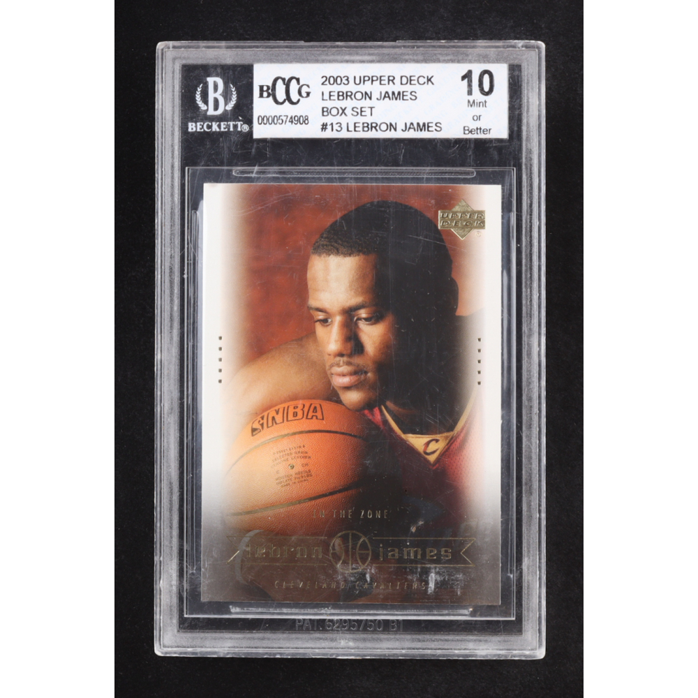 Lebron James 2003 Upper Deck Box Set In The Zone #13 RC (BCCG 10) at PristineAuction.com