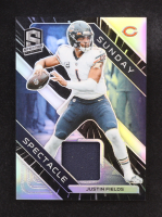Justin Fields 2023 Panini Spectra Sunday Spectacle Materials Hyper #18 #74/75 at PristineAuction.com