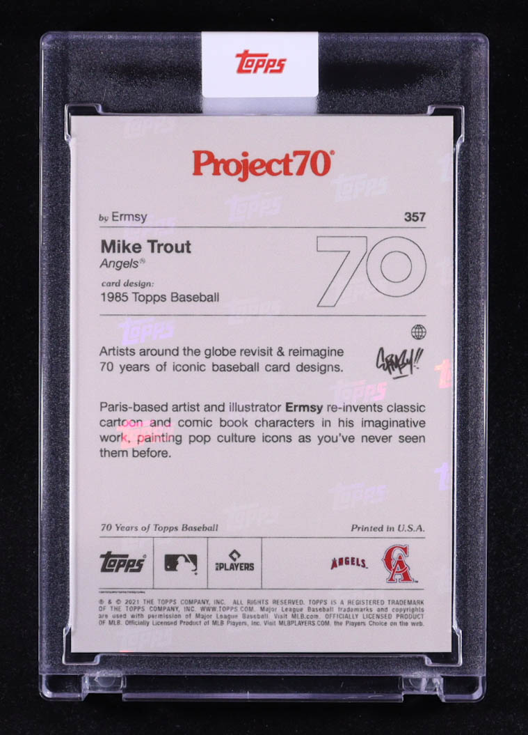 Mike Trout 2021 Topps Project70 #357 / Ermsy at PristineAuction.com Mike Trout 2021 Topps Project70 #357 / Ermsy at PristineAuction.com
