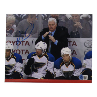 Ken Hitchcock Signed Blues 8x10 Photo (Beckett) at PristineAuction.com