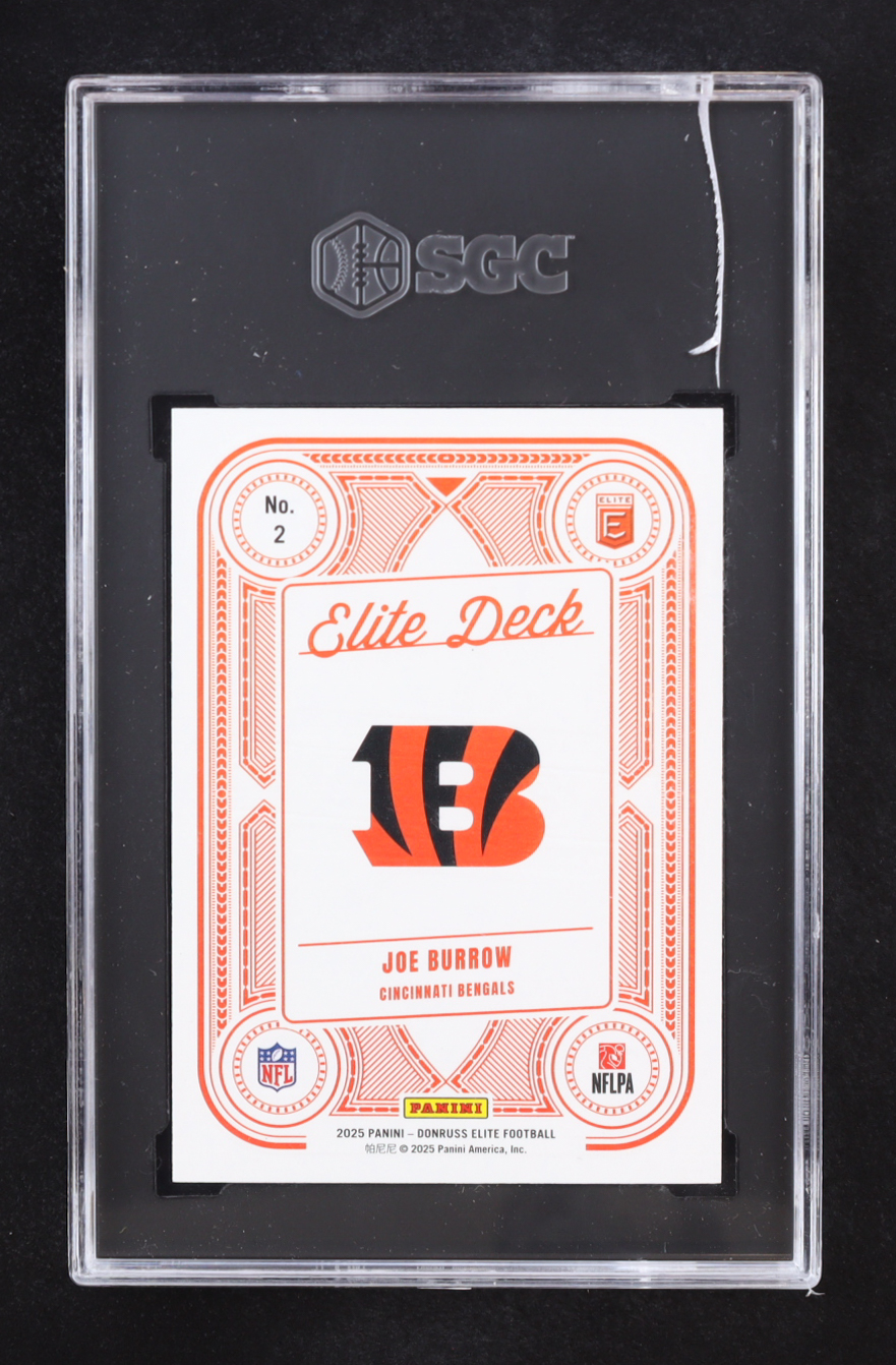 Joe Burrow 2025 Elite Elite Deck Orange #2 #45/199 (SGC 9) at PristineAuction.com Joe Burrow 2025 Elite Elite Deck Orange #2 #45/199 (SGC 9) at PristineAuction.com