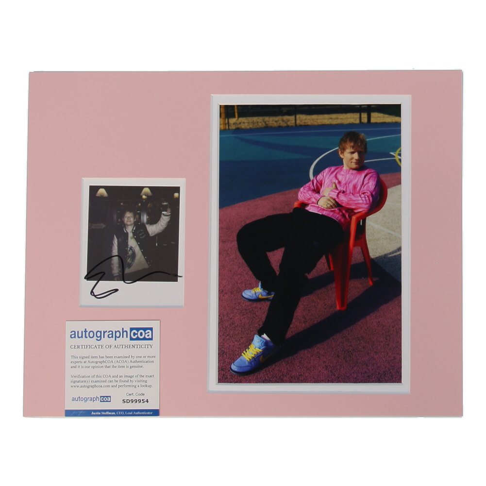 Ed Sheeran Signed  11x14 Custom Matted Photo Display (AutographCOA) at PristineAuction.com Ed Sheeran Signed  11x14 Custom Matted Photo Display (AutographCOA) at PristineAuction.com