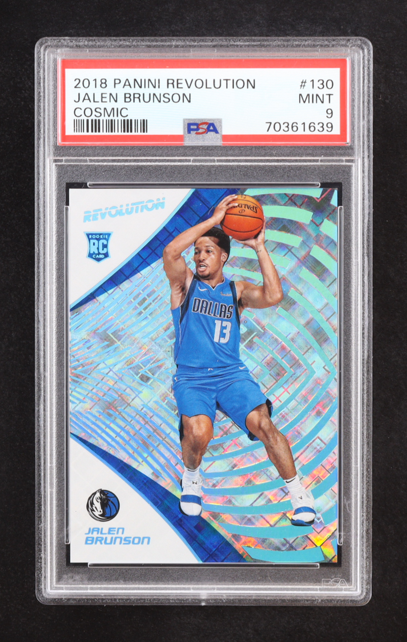 Jalen Brunson 2018-19 Panini Revolution Cosmic #130 RC #70/100 (PSA 9) at PristineAuction.com Jalen Brunson 2018-19 Panini Revolution Cosmic #130 RC #70/100 (PSA 9) at PristineAuction.com
