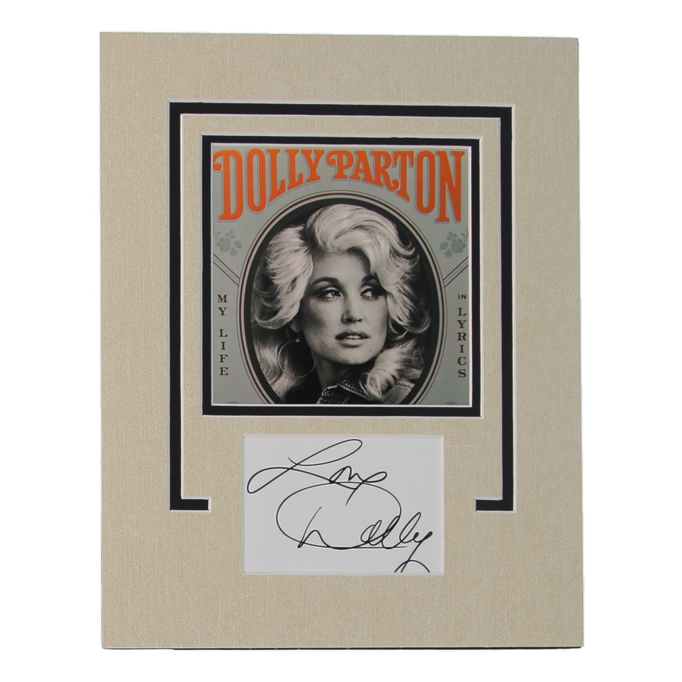 Dolly Parton Signed "My Life In Lyrics" 11x14 Custom Matted Cut Display (AutographCOA) at PristineAuction.com Dolly Parton Signed "My Life In Lyrics" 11x14 Custom Matted Cut Display (AutographCOA) at PristineAuction.com