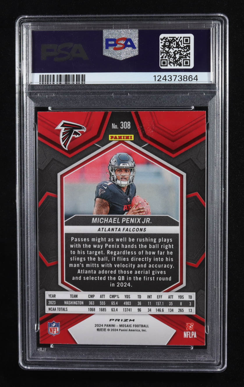 Michael Penix Jr. 2024 Panini Mosaic Honeycomb #308 RC (PSA 8) at PristineAuction.com Michael Penix Jr. 2024 Panini Mosaic Honeycomb #308 RC (PSA 8) at PristineAuction.com