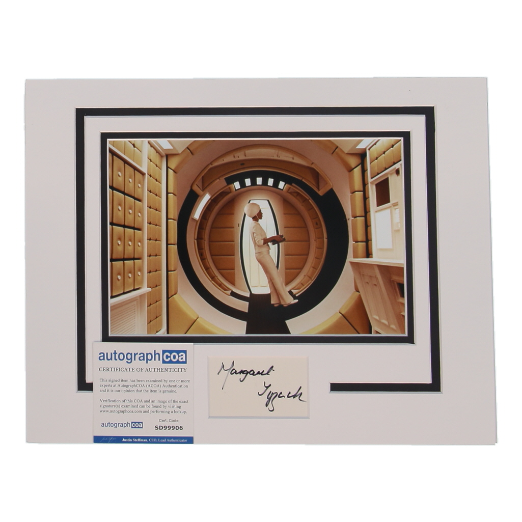 Margaret Tyzack Signed "2001: A Space Odyssey" 11x14 Custom Matted Cut Display (AutographCOA) at PristineAuction.com Margaret Tyzack Signed "2001: A Space Odyssey" 11x14 Custom Matted Cut Display (AutographCOA) at PristineAuction.com