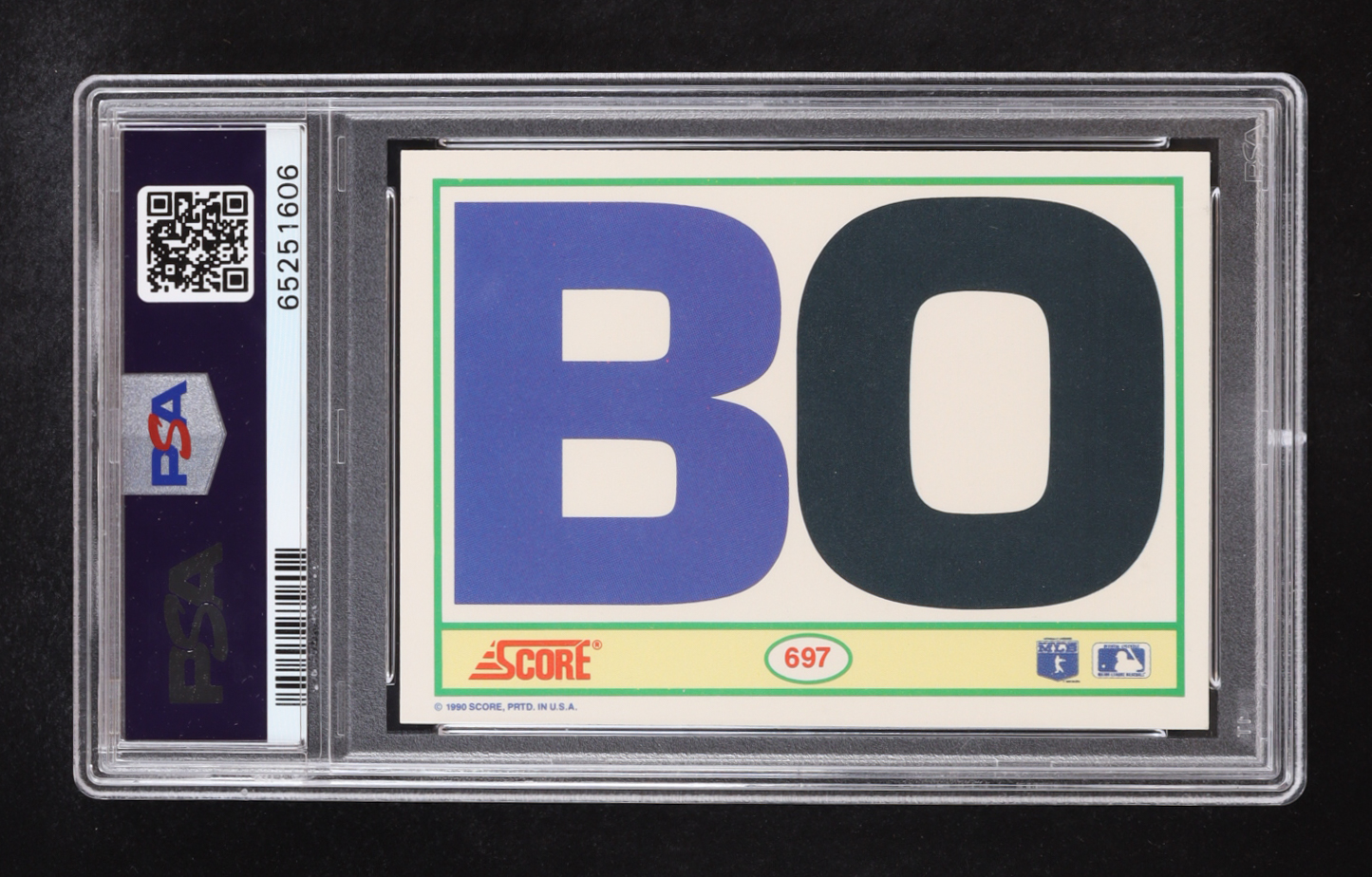 Bo Jackson 1990 Score #697 FB/BB (PSA 9) at PristineAuction.com Bo Jackson 1990 Score #697 FB/BB (PSA 9) at PristineAuction.com