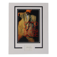 David Byrne Signed Custom Matted Cut Display (AutographCOA) at PristineAuction.com