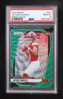 Jayden Daniels 2024 Panini Prizm Green Wave #347 RC (PSA 10) at PristineAuction.com