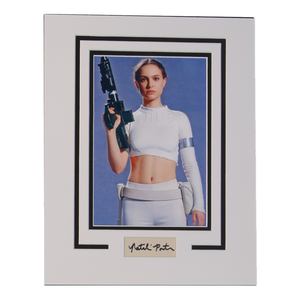 Natalie Portman Signed "Star Wars" Custom Matted Cut Display (AutographCOA) at PristineAuction.com Natalie Portman Signed "Star Wars" Custom Matted Cut Display (AutographCOA) at PristineAuction.com