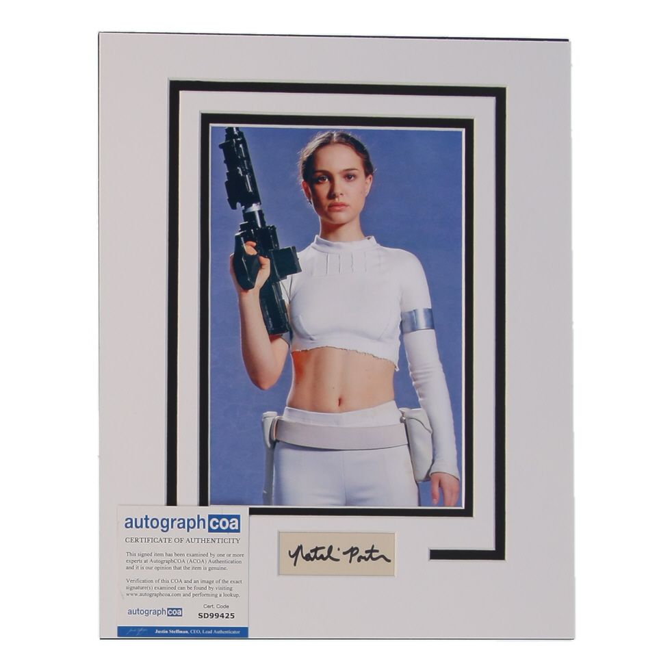 Natalie Portman Signed "Star Wars" Custom Matted Cut Display (AutographCOA) at PristineAuction.com Natalie Portman Signed "Star Wars" Custom Matted Cut Display (AutographCOA) at PristineAuction.com