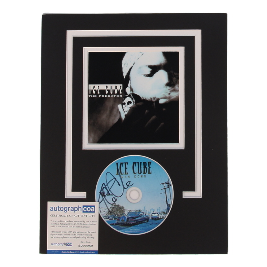 Ice Cube Signed "Man Down" Custom Matted CD Display (AutographCOA) at PristineAuction.com Ice Cube Signed "Man Down" Custom Matted CD Display (AutographCOA) at PristineAuction.com
