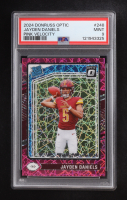 Jayden Daniels 2024 Donruss Optic Pink Velocity #248 RC #78/80 (PSA 9) at PristineAuction.com
