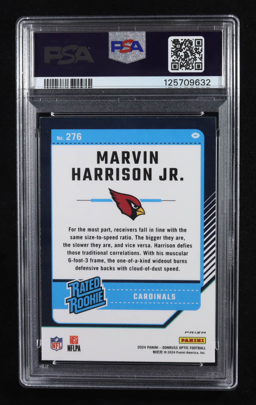 Marvin Harrison Jr.  2024 Donruss Optic Red Hyper #276 RR (PSA 9) at PristineAuction.com Marvin Harrison Jr.  2024 Donruss Optic Red Hyper #276 RR (PSA 9) at PristineAuction.com