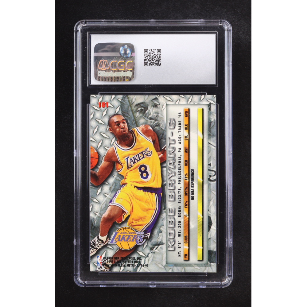 Kobe Bryant 1996-97 Fleer Metal #181 RC (CGC 9) at PristineAuction.com Kobe Bryant 1996-97 Fleer Metal #181 RC (CGC 9) at PristineAuction.com