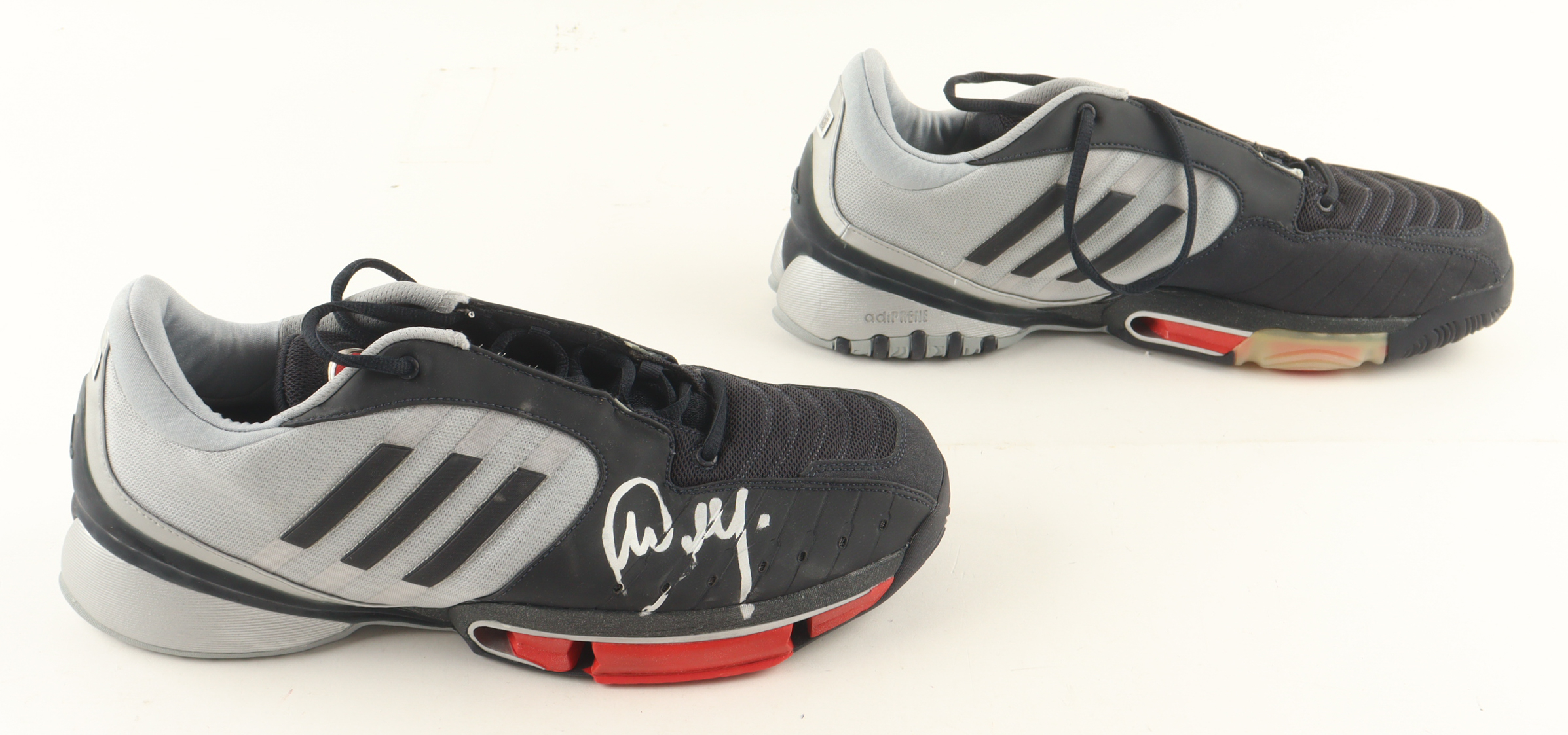 Marat Safin Twice-Signed Pair of Adidas Tennis Shoes (Beckett) at PristineAuction.com Marat Safin Twice-Signed Pair of Adidas Tennis Shoes (Beckett) at PristineAuction.com