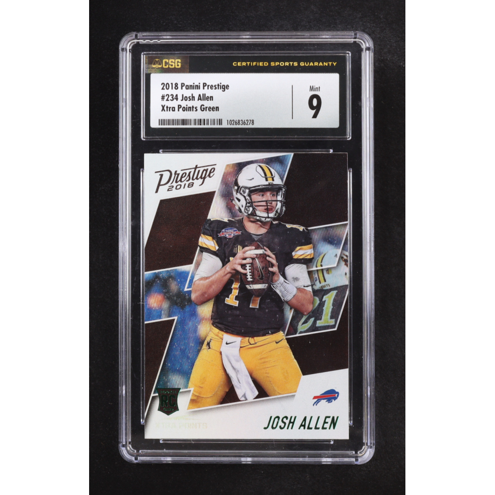 Josh Allen 2018 Panini Prestige Xtra Points Green #234 RC (CSG 9) at PristineAuction.com Josh Allen 2018 Panini Prestige Xtra Points Green #234 RC (CSG 9) at PristineAuction.com