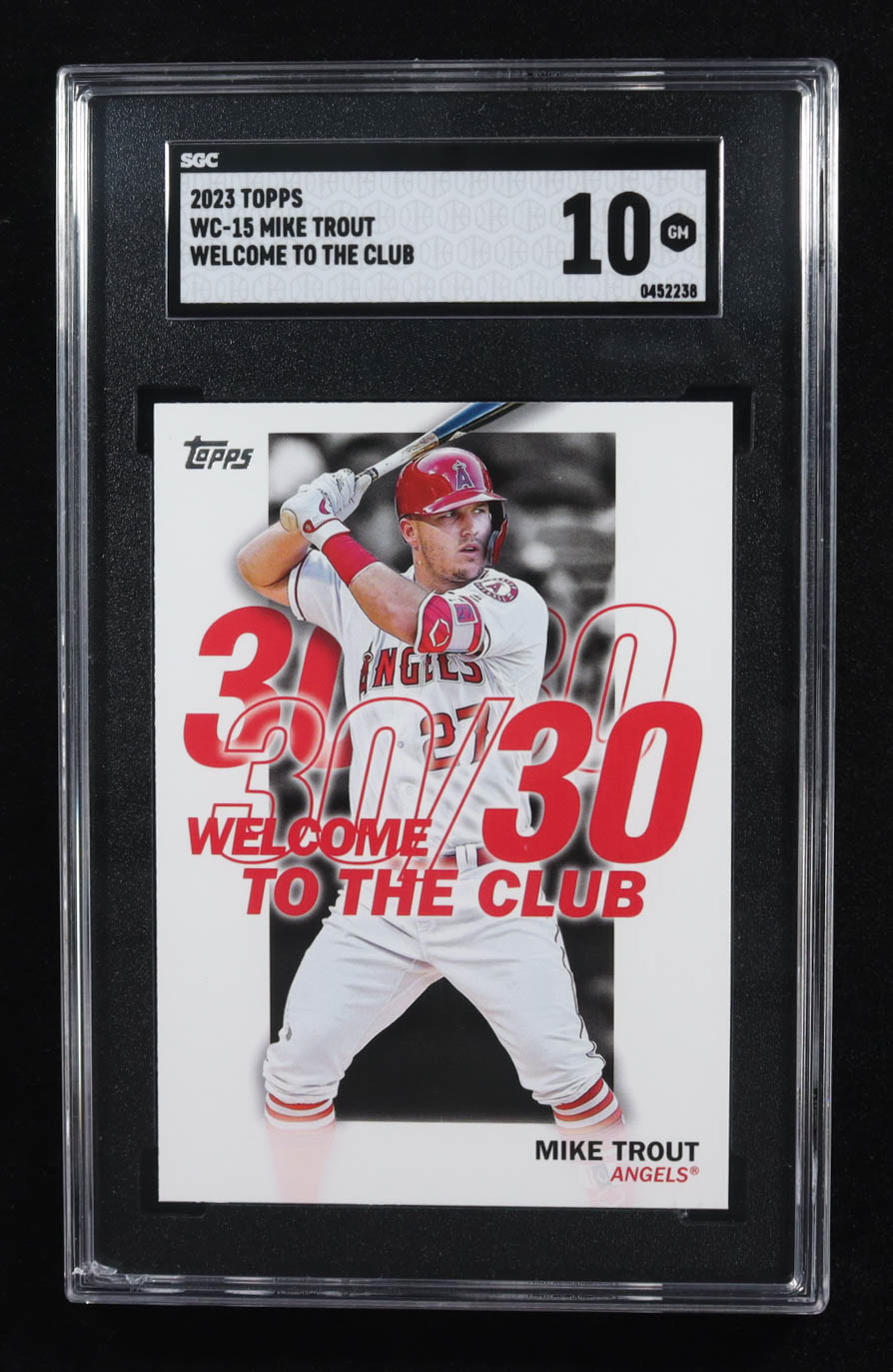 Mike Trout 2023 Topps Welcome to the Club #WC15 (SGC 10) at PristineAuction.com Mike Trout 2023 Topps Welcome to the Club #WC15 (SGC 10) at PristineAuction.com