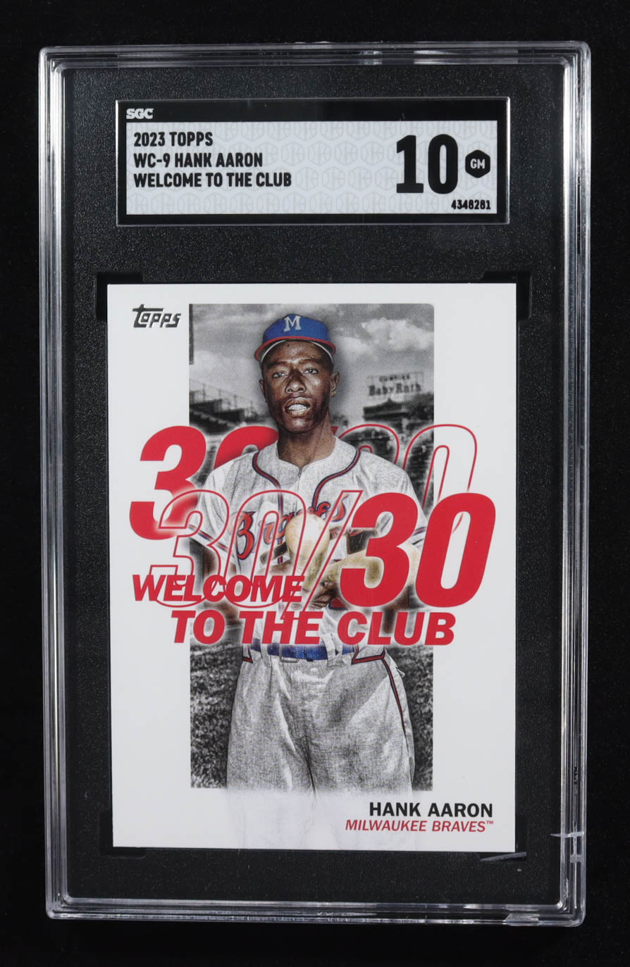 Hank Aaron 2023 Topps Welcome to the Club #WC9 (SGC 10) at PristineAuction.com Hank Aaron 2023 Topps Welcome to the Club #WC9 (SGC 10) at PristineAuction.com