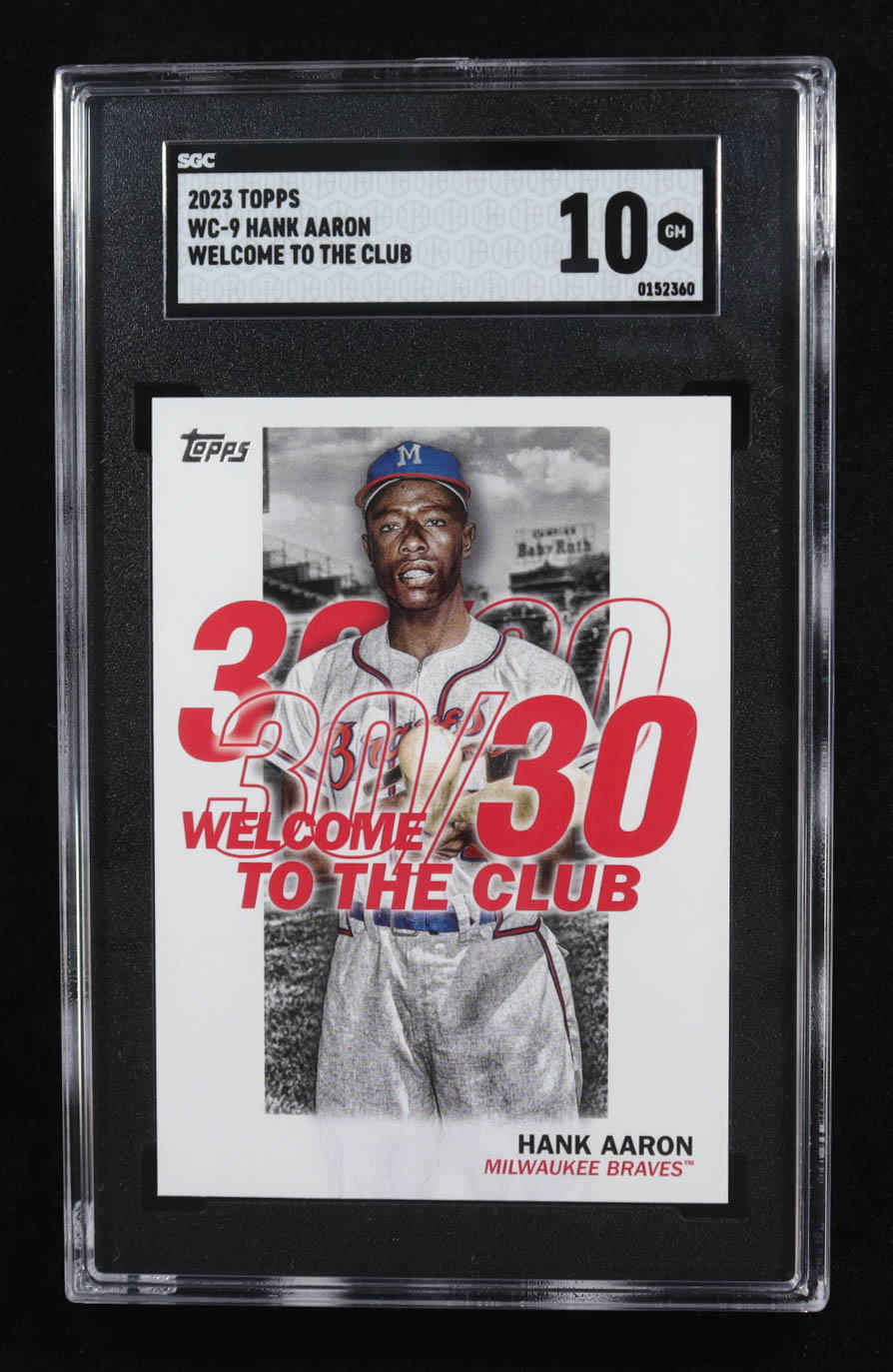 Hank Aaron 2023 Topps Welcome to the Club #WC9 (SGC 10) at PristineAuction.com Hank Aaron 2023 Topps Welcome to the Club #WC9 (SGC 10) at PristineAuction.com