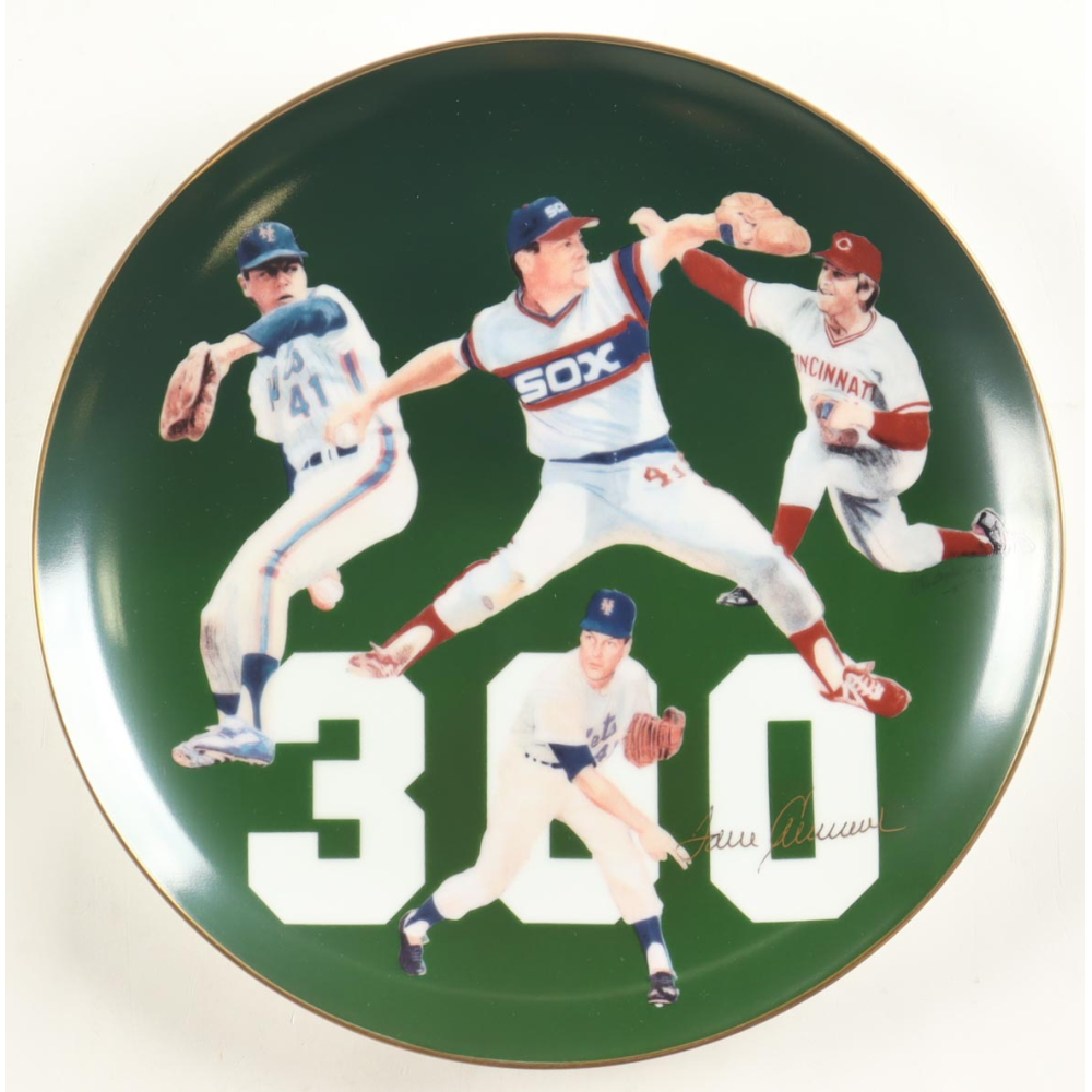 Tom Seaver Signed "Games Won Signature Edition" LE 1986 Hackett American Ceramic Plate (Beckett) at PristineAuction.com Tom Seaver Signed "Games Won Signature Edition" LE 1986 Hackett American Ceramic Plate (Beckett) at PristineAuction.com