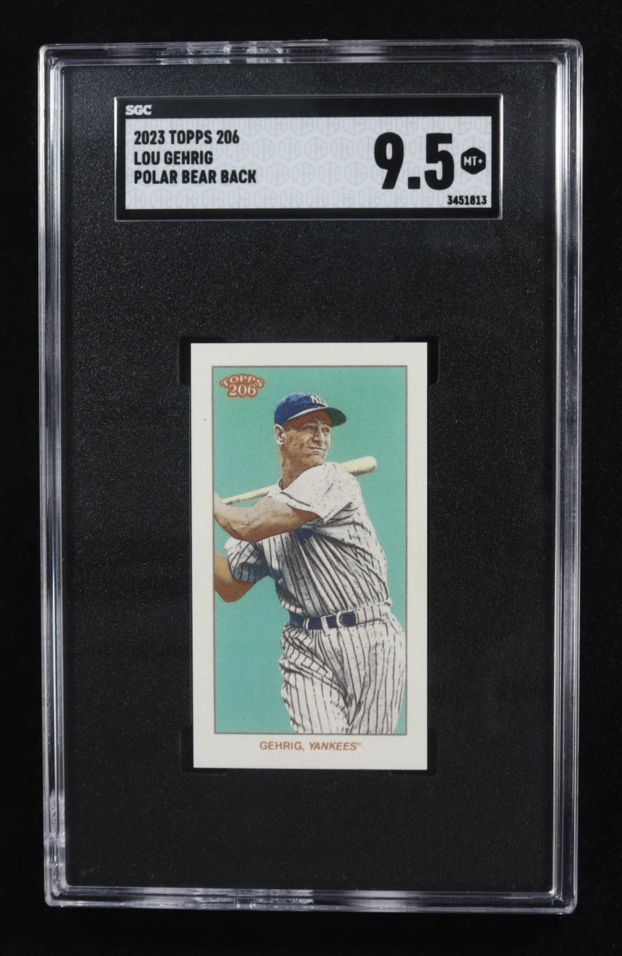 Lou Gehrig 2023 Topps 206 High Series Polar Bear Back #44 (SGC 9.5) at PristineAuction.com Lou Gehrig 2023 Topps 206 High Series Polar Bear Back #44 (SGC 9.5) at PristineAuction.com