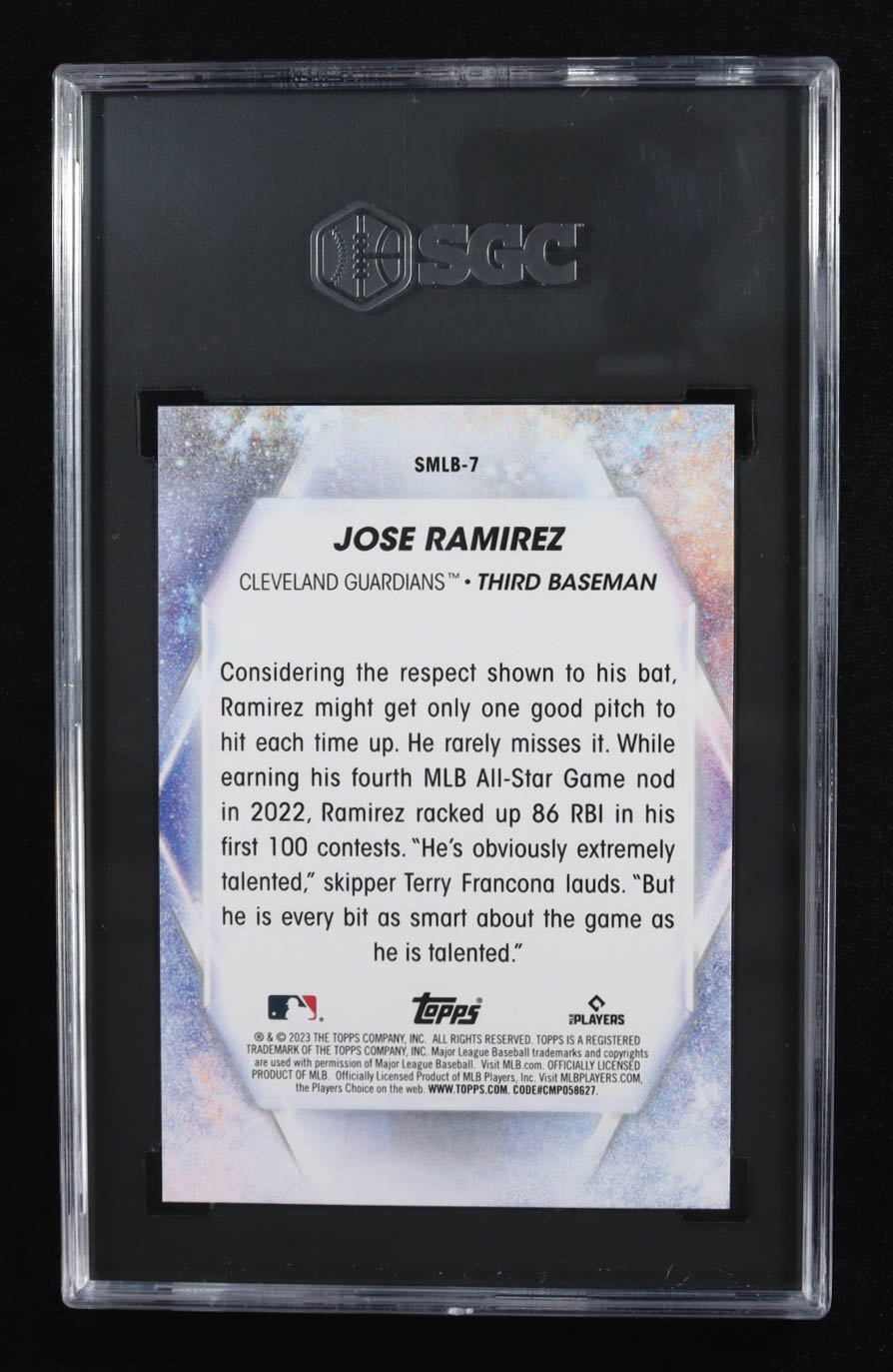 Jose Ramirez 2023 Topps Stars of MLB #SMLB7 (SGC 9.5) at PristineAuction.com Jose Ramirez 2023 Topps Stars of MLB #SMLB7 (SGC 9.5) at PristineAuction.com