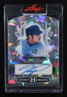 Mike Piazza 2025 Leaf Metal Sports Heroes Hall Heroes Autographs Silver Crystal #HHMP1 #1/25 at PristineAuction.com