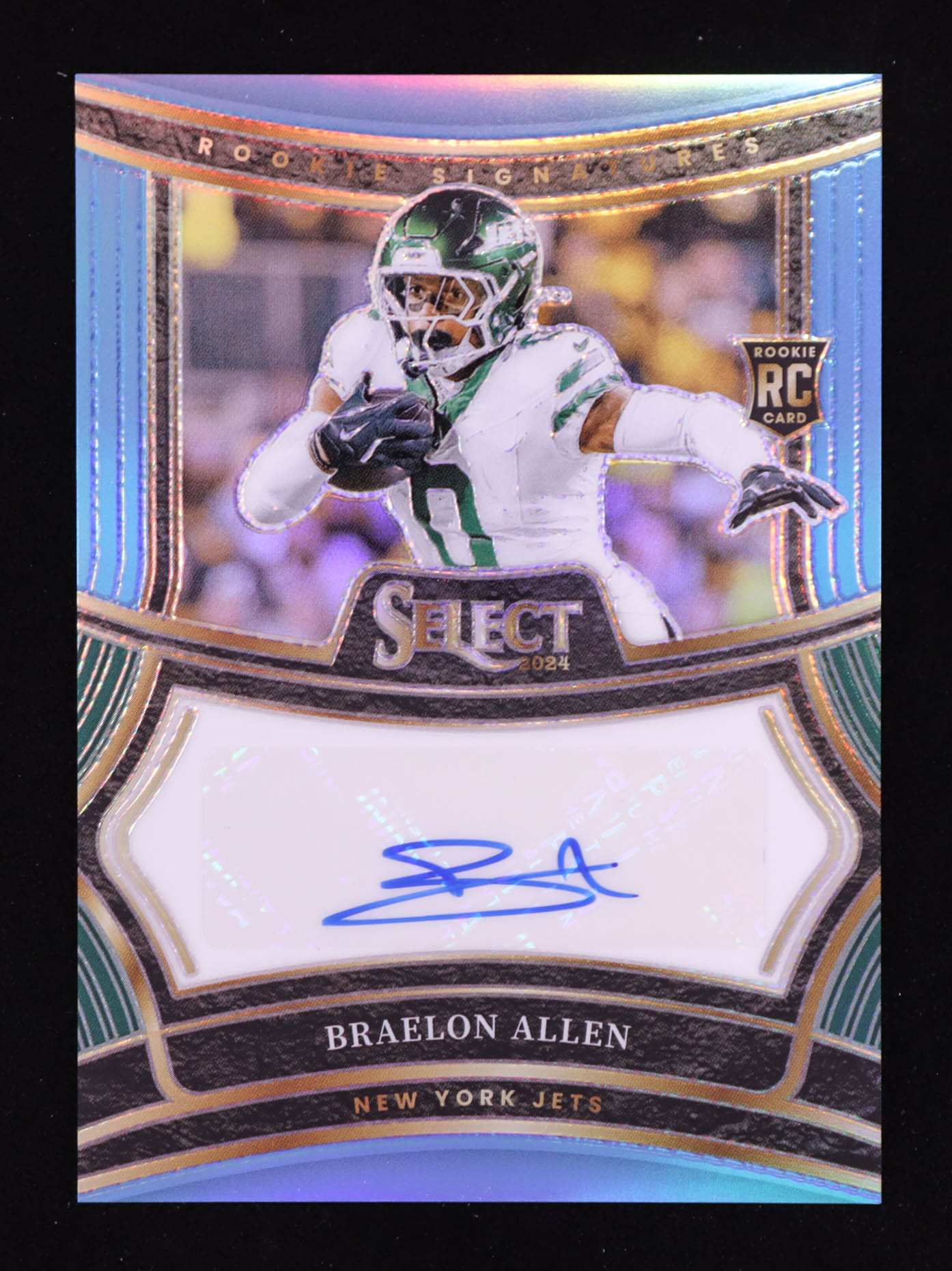 Braelon Allen 2024 Select Rookie Signatures Prizm Light Blue #15 #26/49 RC at PristineAuction.com Braelon Allen 2024 Select Rookie Signatures Prizm Light Blue #15 #26/49 RC at PristineAuction.com