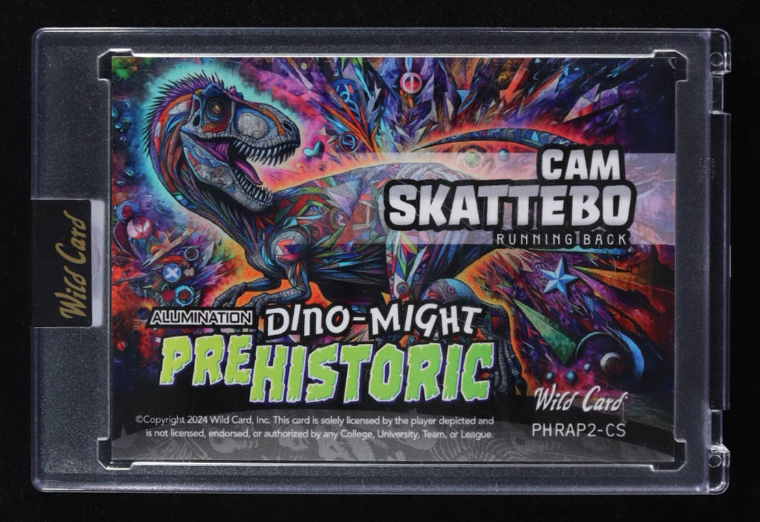 Cam Skattebo 2024 Wild Card Pre-Historic Blue Raptor #PHRAP2CS RC #4/15 at PristineAuction.com Cam Skattebo 2024 Wild Card Pre-Historic Blue Raptor #PHRAP2CS RC #4/15 at PristineAuction.com