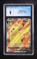Pikachu 2022 Pokemon Sword and Shield Brilliant Stars #157 V (CGC 9) at PristineAuction.com