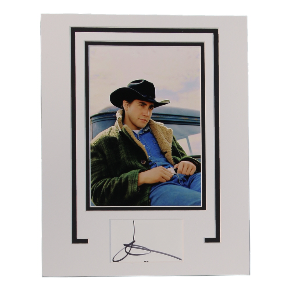 Jake Gyllenhaal Signed "Brokeback Mountain" Custom Matted Cut Display (AutographCOA) at PristineAuction.com Jake Gyllenhaal Signed "Brokeback Mountain" Custom Matted Cut Display (AutographCOA) at PristineAuction.com