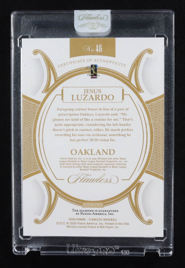 Jesus Luzardo 2020 Panini Flawless Yellow Diamond #46 #1/10 RC at PristineAuction.com Jesus Luzardo 2020 Panini Flawless Yellow Diamond #46 #1/10 RC at PristineAuction.com