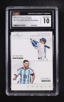 Shohei Ohtani / Lionel Messi 2023 Leaf Special Release Exclusive Legends Edition Dual #ELE06 (CGC 10) at PristineAuction.com