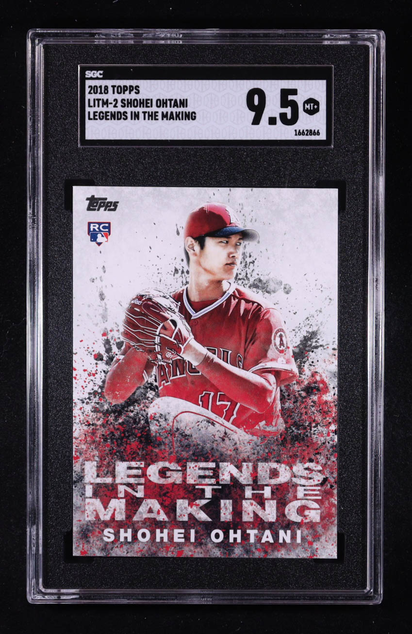 Shohei Ohtani 2018 Topps Legends in the Making Series 2 #LITM2 RC (SGC 9.5) at PristineAuction.com Shohei Ohtani 2018 Topps Legends in the Making Series 2 #LITM2 RC (SGC 9.5) at PristineAuction.com