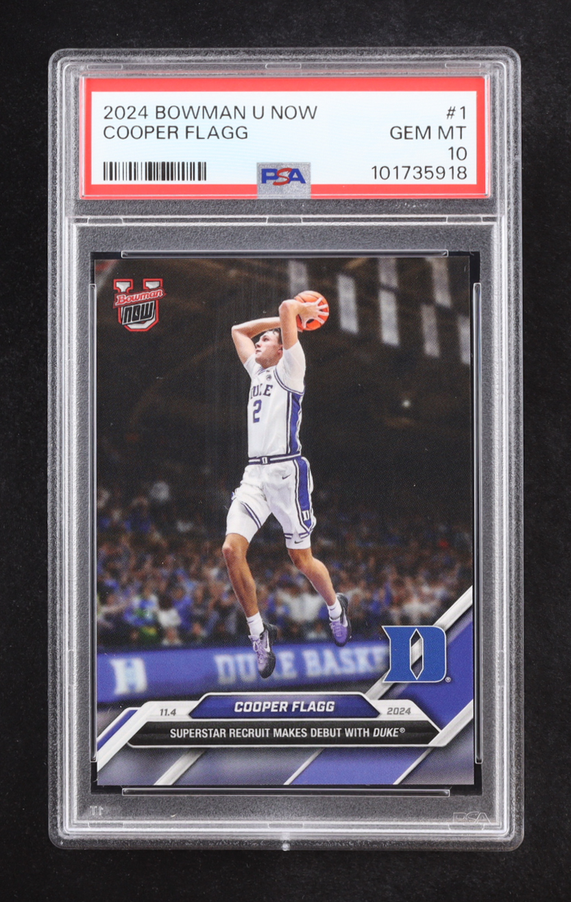Cooper Flagg 2024 Bowman U Now #1 RC (PSA 10) at PristineAuction.com Cooper Flagg 2024 Bowman U Now #1 RC (PSA 10) at PristineAuction.com