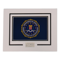 J. Edgar Hoover Signed Custom Matted Cut Display (AutographCOA) at PristineAuction.com