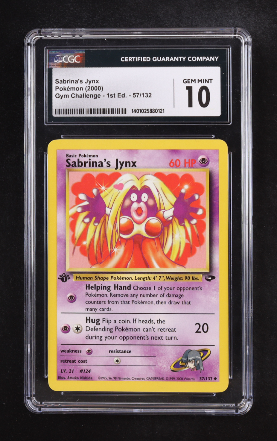 Sabrina's Jynx 2000 Pokemon Gym Challenge 1st Edition #57 (CGC 10) at PristineAuction.com Sabrina's Jynx 2000 Pokemon Gym Challenge 1st Edition #57 (CGC 10) at PristineAuction.com