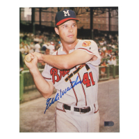 Eddie Mathews Signed Braves 8x10 Photo (AIV) at PristineAuction.com