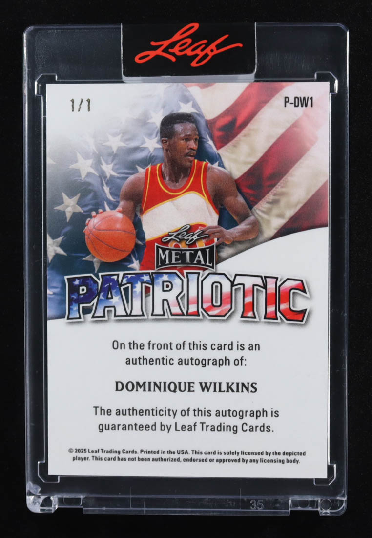 Dominique Wilkins 2025 Leaf Metal Independence Day Patriotic Autographs US Capitol Prismatic #PDW1 #1/1 at PristineAuction.com Dominique Wilkins 2025 Leaf Metal Independence Day Patriotic Autographs US Capitol Prismatic #PDW1 #1/1 at PristineAuction.com