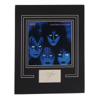 Gene Simmons Signed "Creatures Of The Night" Custom Matted Cut Display (AutographCOA) at PristineAuction.com