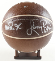 Magic Johnson & Larry Bird Signed NBA Basketball (PSA & Beckett) at PristineAuction.com