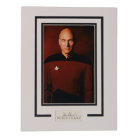 Patrick Stewart Signed "Star Trek: The Next Generation" Custom Matted Cut Display (AutographCOA) at PristineAuction.com