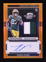 Romeo Doubs 2022 Panini Contenders Optic Rookie Patch Autographs Orange #23 #15/25 RC at PristineAuction.com