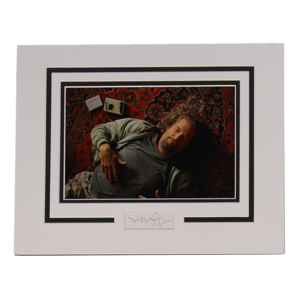 Jeff Bridges Signed "The Big Lebowski" Custom Matted Cut Display (AutographCOA) at PristineAuction.com Jeff Bridges Signed "The Big Lebowski" Custom Matted Cut Display (AutographCOA) at PristineAuction.com